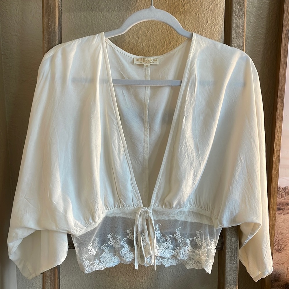 Deep V blouse